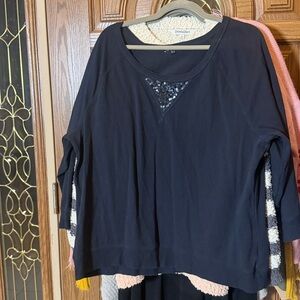 Black Sequin Sweater